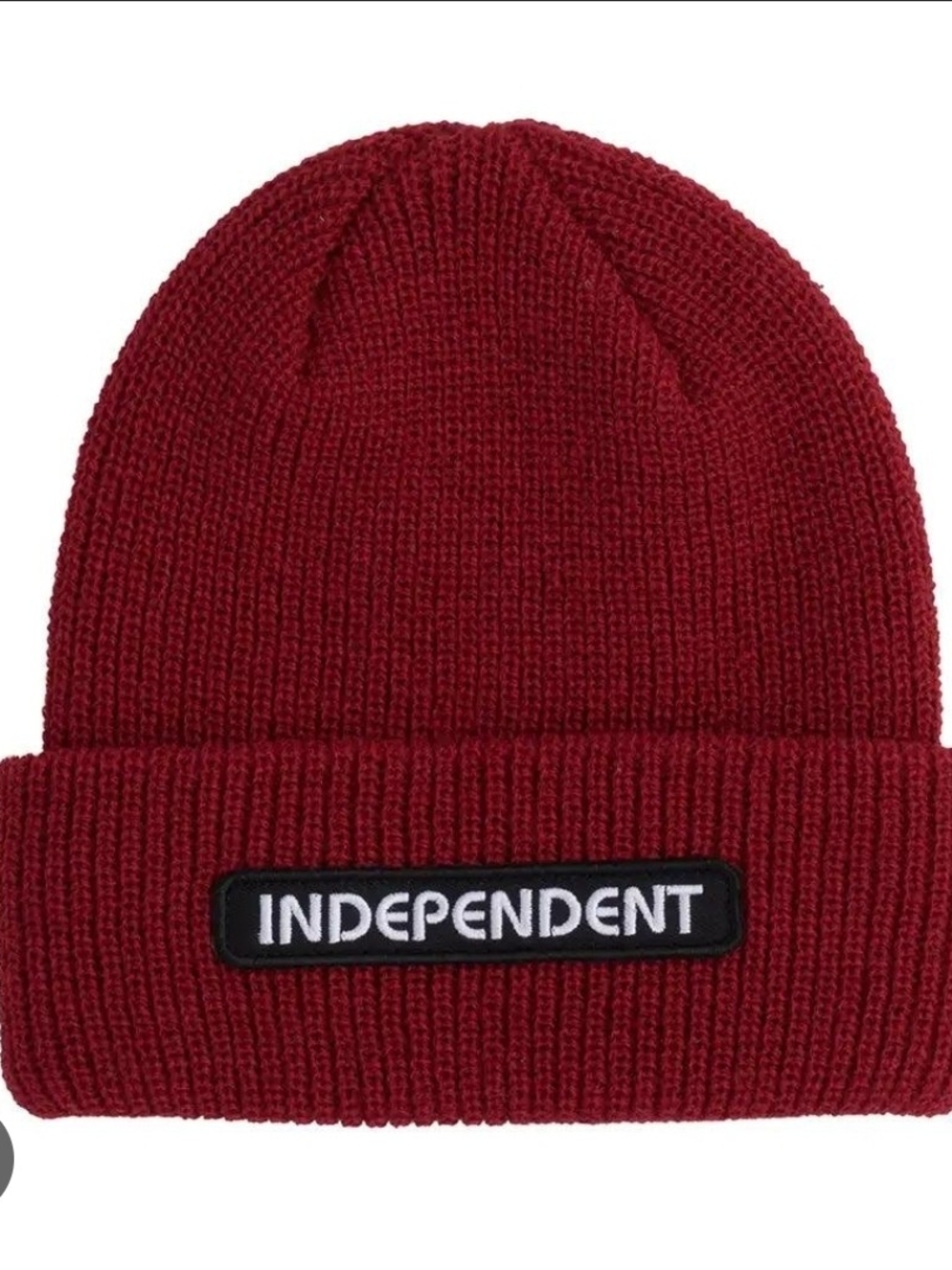 Red Knit Beanie - Womens OS